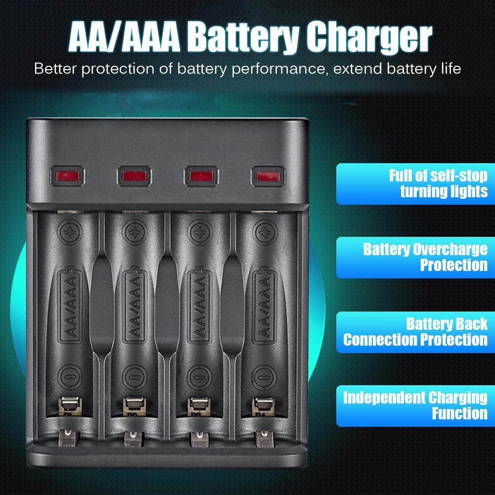 [Ready]4 Slots Fast Charging Intelligent AA/AAA Rechargeable USB Battery Charger