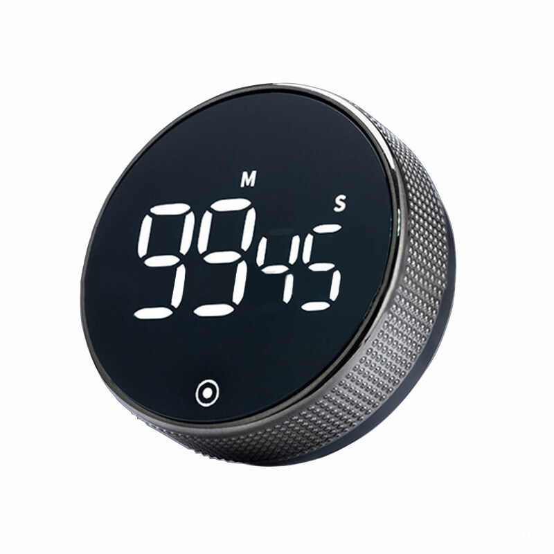 LED Display Kitchen Timer Digital Magnetic Alarm Clock for Cooking Training Meeting Yoga Self-discipline LED旋转磁吸计时器