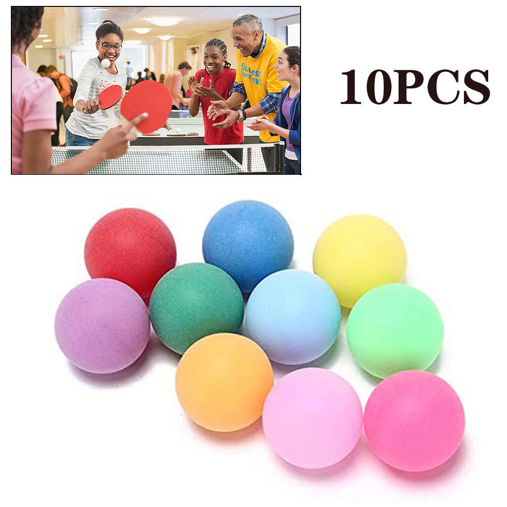 10Pcs/Pack Colored Pong Balls 40mm Entertainment Table Tennis Balls