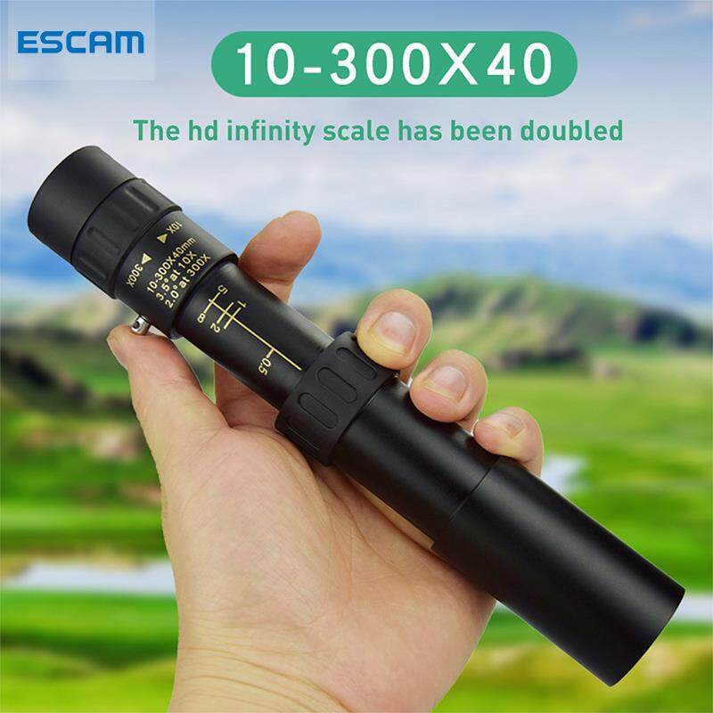 ESCAM Phone Telescope 10-300x40mm Monocular Telescope  Long Range For Handphone Scope Super Telephoto Zoom Monocular Telescope with Tripod & Clip Telescope astronomical