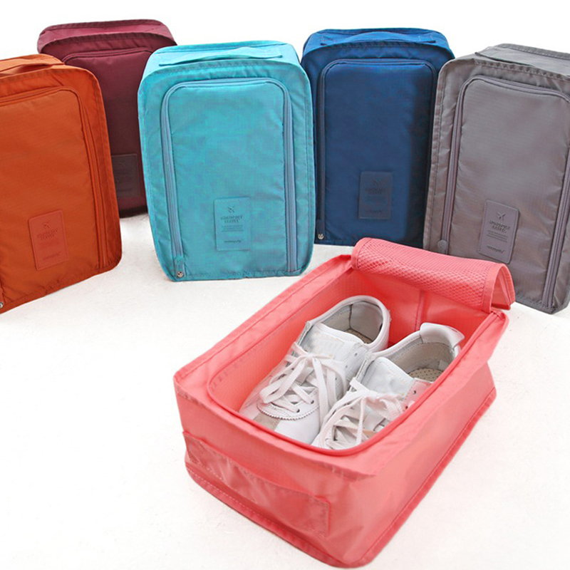 【Shanglife】Portable Waterproof Shoe Bags Organizer Travel Storage Pouch with Zipper