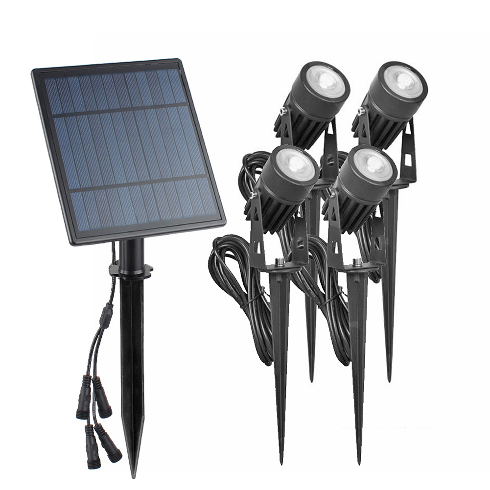 [Ready][High quality]Solar Spike Spot Lights 4W Outdoor Garden Lawn Led IP65 Waterproof Lamps