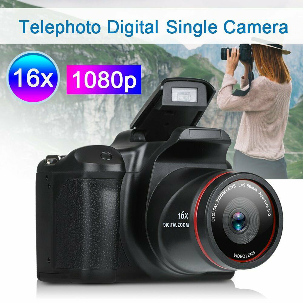 New 16mp million pixels Digital SLR Camera 2.4 Inch TFT LCD Screen 1080P 16X Zoom Anti-shake NTSC/PAL