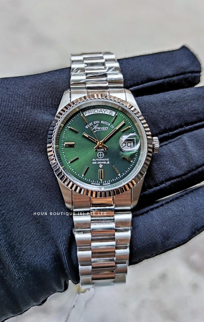 Brand New Westend Watch Co. Green Sunburst Dial Swiss Made Automatic Watch