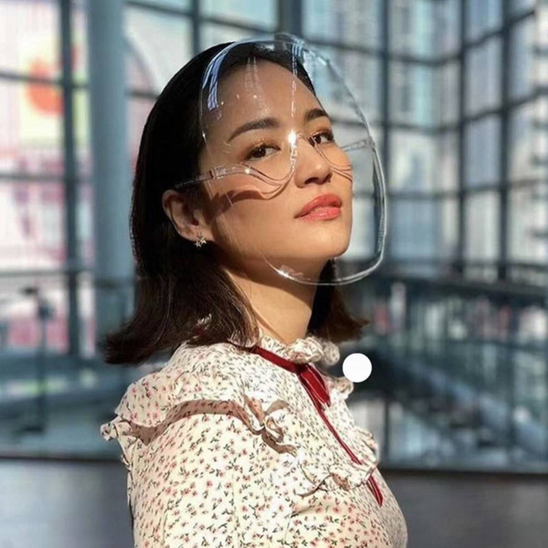 [Halo Day] New Full Face Shield for Adult Face Shield Acrylic Full Face Goggles for Adults Full Face Shield Protector Clear View Not Dizzy Faceshield Visor Protective Glasses Safety Glasses Anti-spray