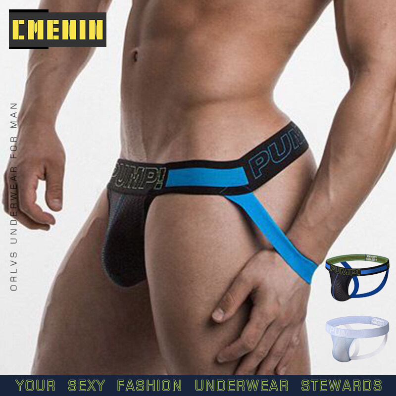 PUMP (1 Pieces) Dot Bamboo Sexy Men Underwear Thong Mens Jockstrap Hot Sale Thongs And G strings Lingeries CMENIN Soft Print Innerwear H488